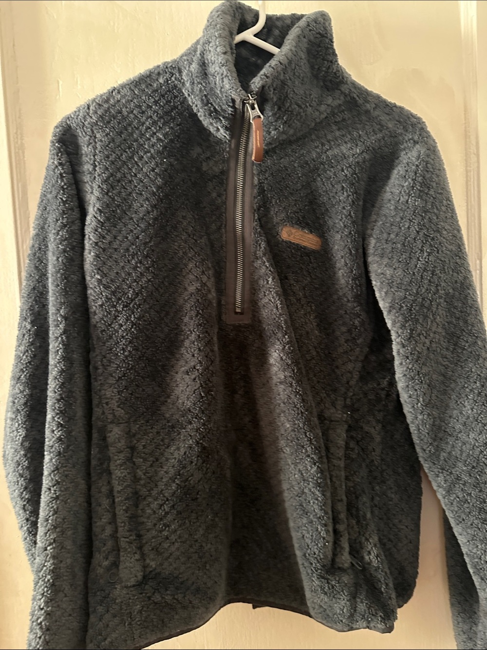 Columbia Women's Charcoal Gray Zip-Up Sherpa Pullover - Picture 1 of 1